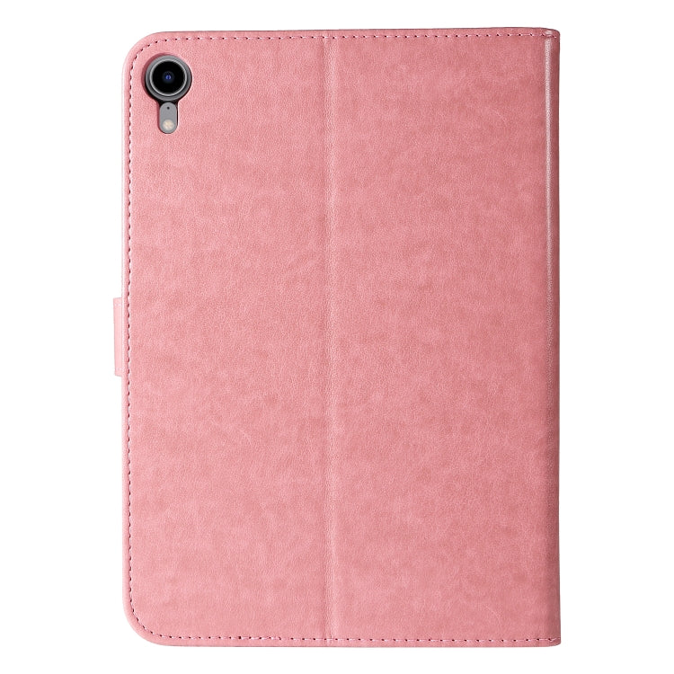 Pressed Printing Woman and Cat Pattern Horizontal Flip Leather Tablet Case For iPad mini 6