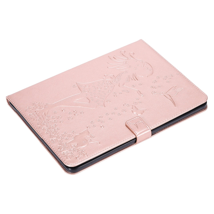 Pressed Printing Woman and Cat Pattern Horizontal Flip Leather Tablet Case For iPad mini 6