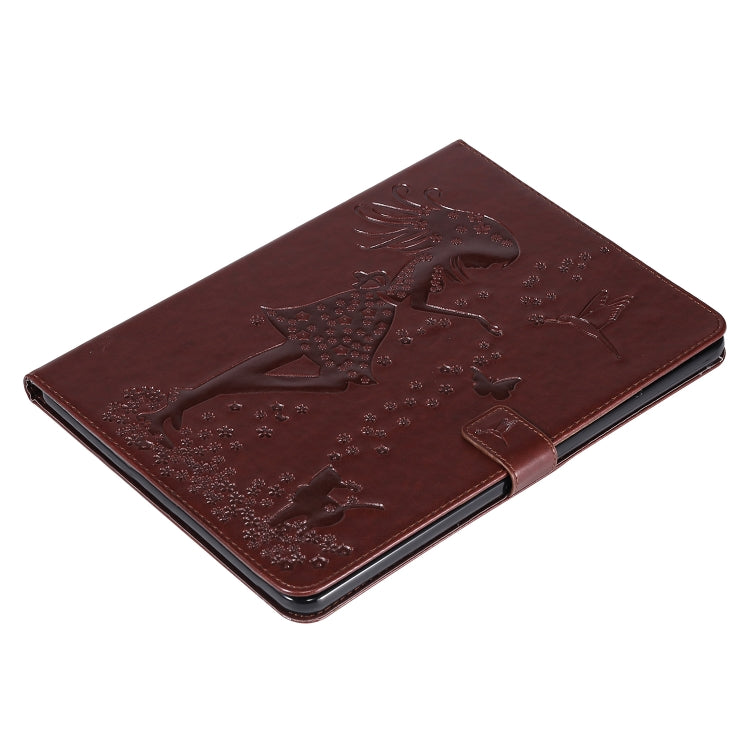 Pressed Printing Woman and Cat Pattern Horizontal Flip Leather Tablet Case For iPad mini 6