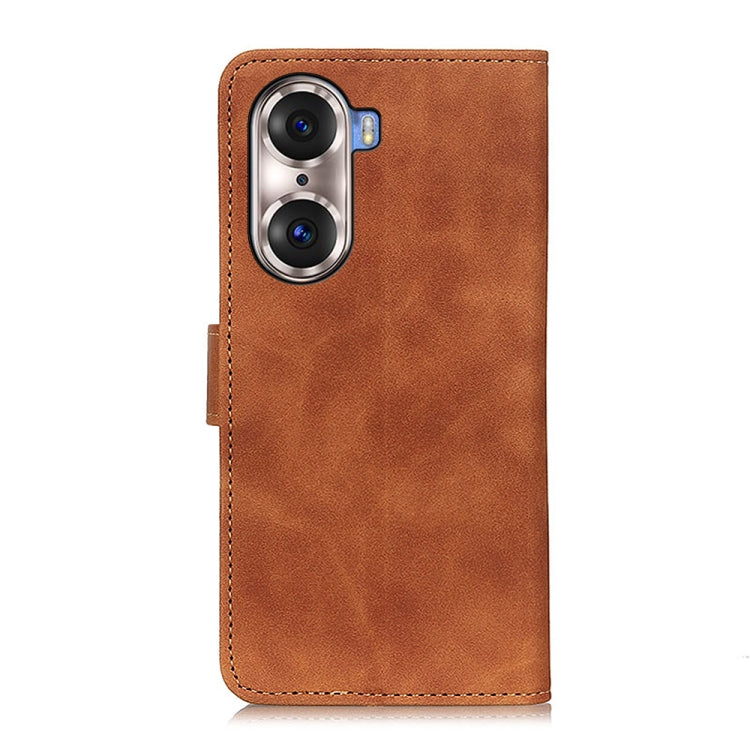 For Huawei Honor 60 Pro KHAZNEH Retro Texture Horizontal Flip Leather Phone Case