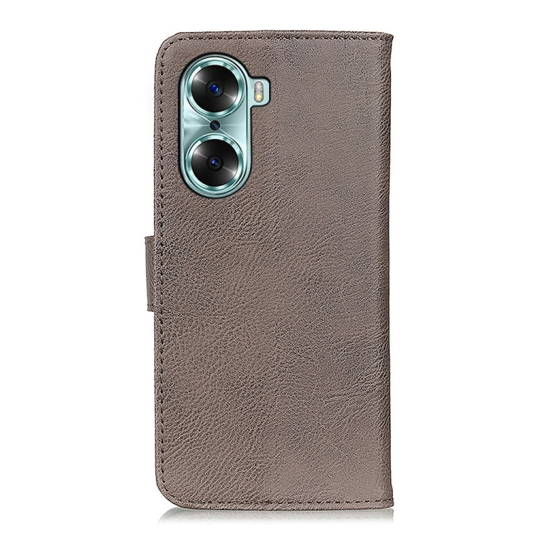 For Huawei Honor 60 KHAZNEH Cowhide Texture Horizontal Flip Leather Phone Case