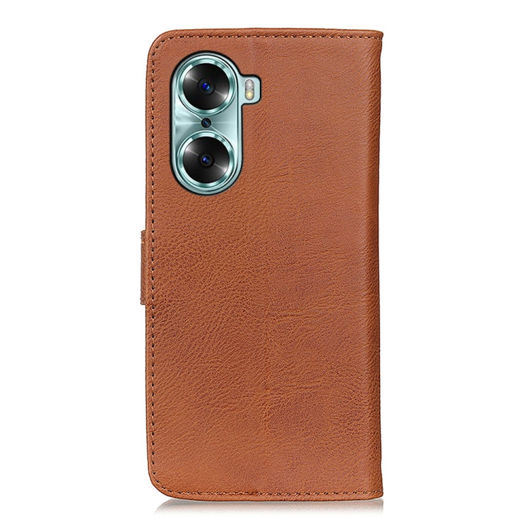 For Huawei Honor 60 KHAZNEH Cowhide Texture Horizontal Flip Leather Phone Case