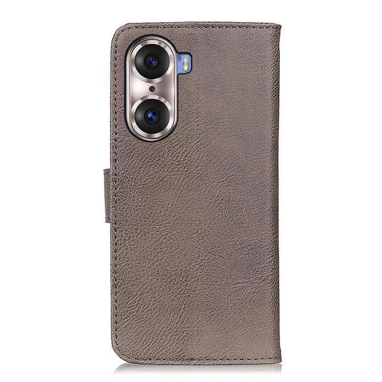 For Huawei Honor 60 Pro KHAZNEH Cowhide Texture Horizontal Flip Leather Phone Case