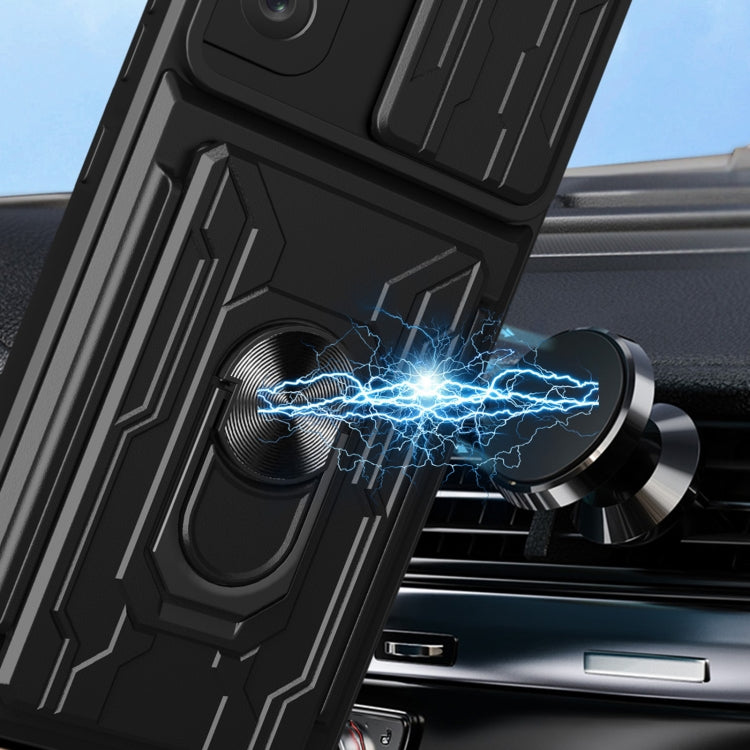 For Samsung Galaxy S21 FE 5G Camera Cover Phone Case with Card Slot & Holder
