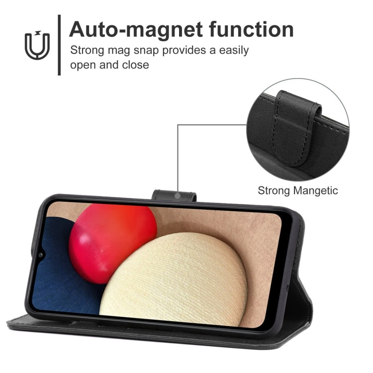 For Samsung Galaxy A02s EU Version Leather Phone Case