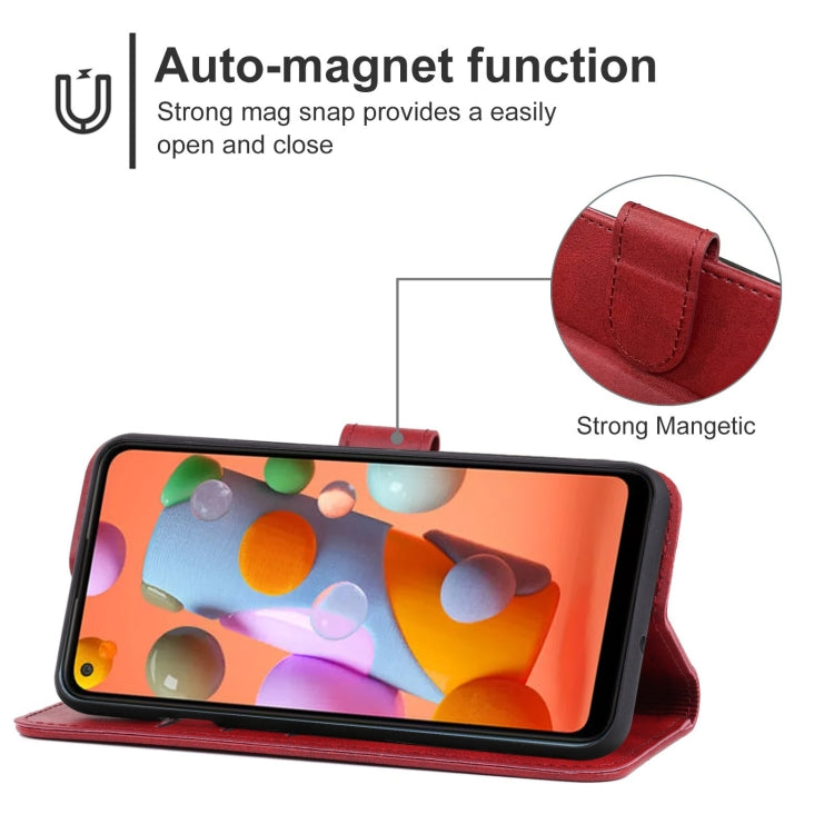 For Samsung Galaxy A11 Leather Phone Case EU Version
