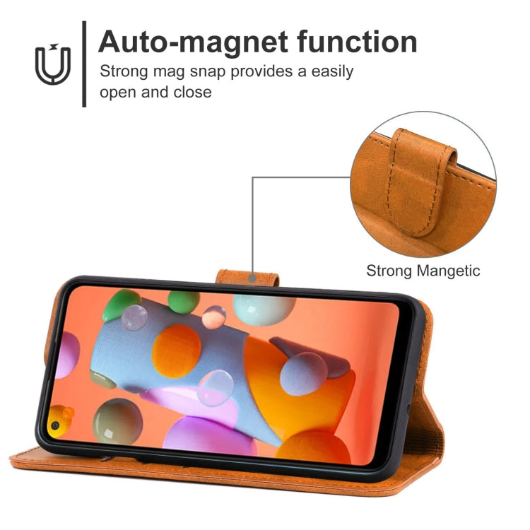 For Samsung Galaxy A11 Leather Phone Case EU Version