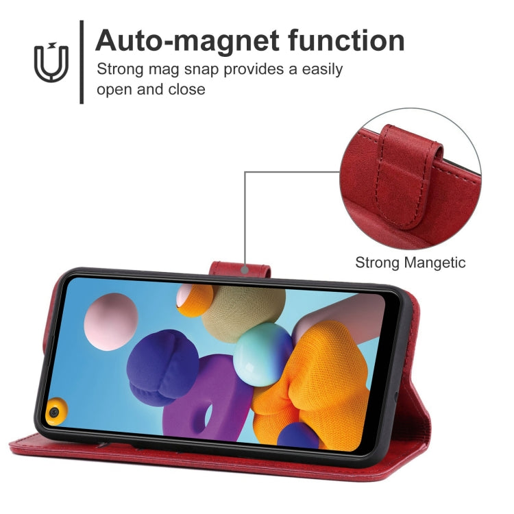 For Samsung Galaxy A21 Leather Phone Case