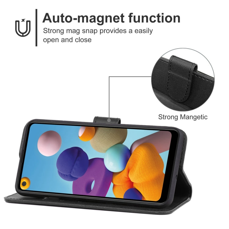 For Samsung Galaxy A21 Leather Phone Case
