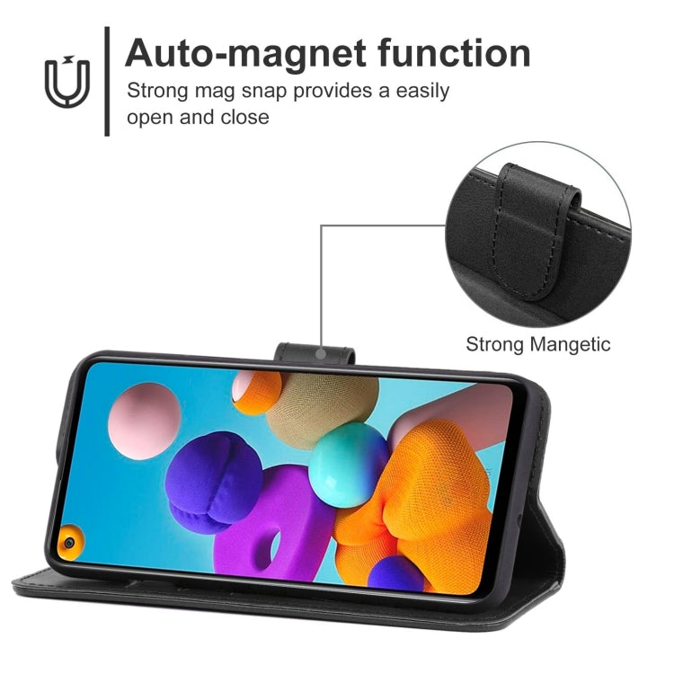 For Samsung Galaxy A21s Leather Phone Case