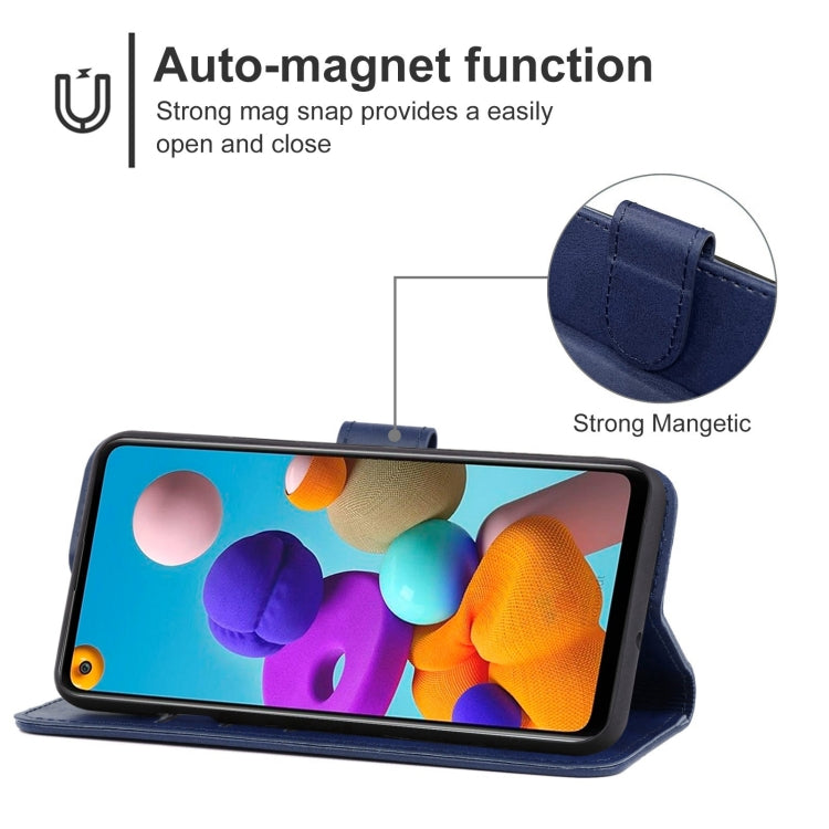 For Samsung Galaxy A21s Leather Phone Case