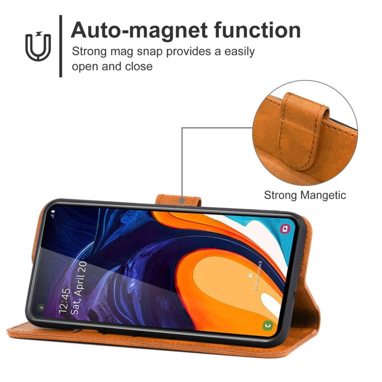 For Samsung Galaxy A60 / M40 Leather Phone Case