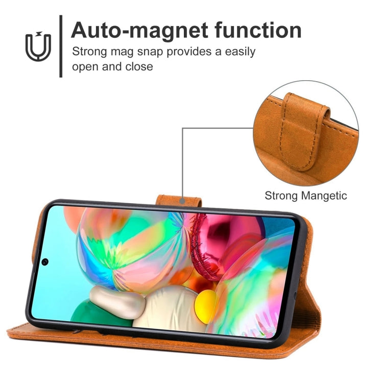 For Samsung Galaxy A71 4G Leather Phone Case