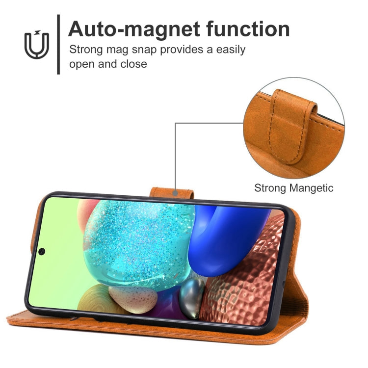 For Samsung Galaxy A71 5G Leather Phone Case