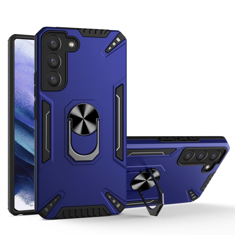 For Samsung Galaxy S22+ 5G PC + TPU Phone Case with Rotatable Ring Holder