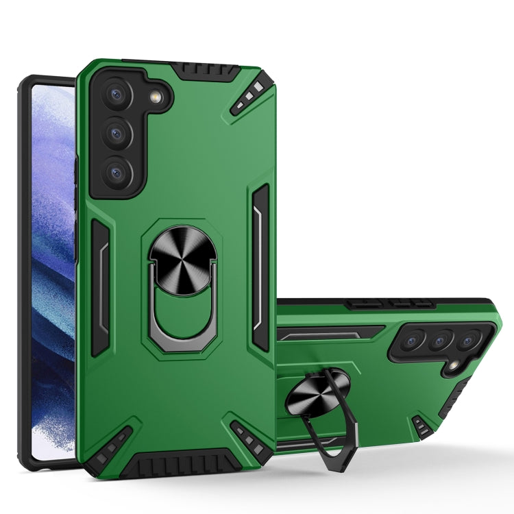 For Samsung Galaxy S22+ 5G PC + TPU Phone Case with Rotatable Ring Holder