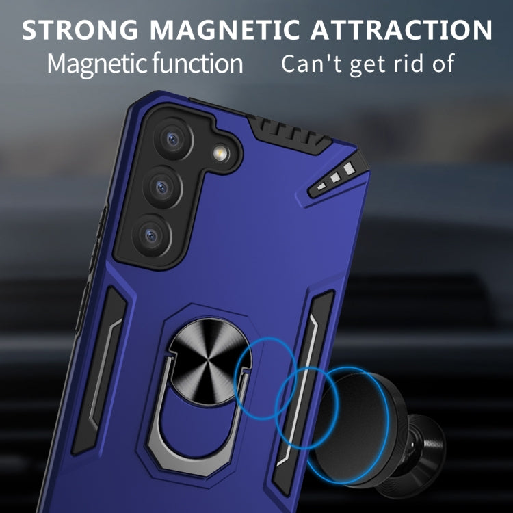 For Samsung Galaxy S22+ 5G PC + TPU Phone Case with Rotatable Ring Holder