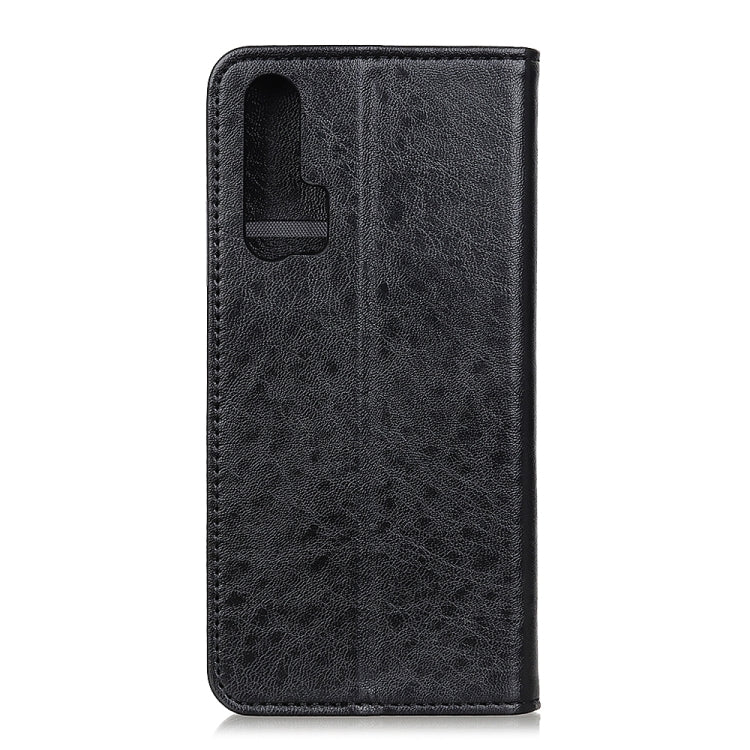 For Huawei Nova 6 Magnetic Retro Crazy Horse Texture Horizontal Flip Leather Case with Holder & Card Slots & Photo Frame