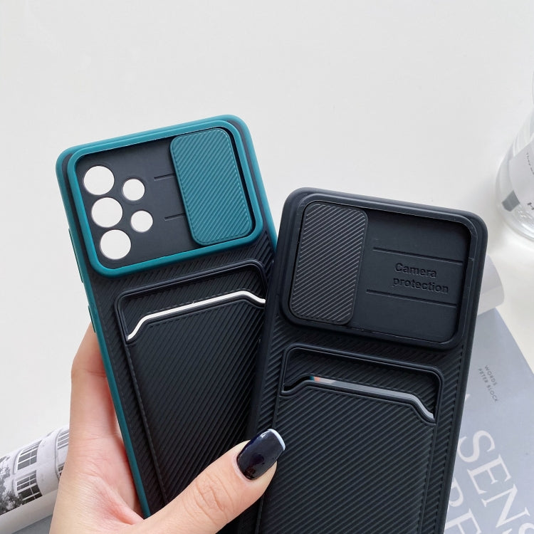 For Samsung Galaxy A72 5G / 4G Sliding Camshield Card TPU + PC Case