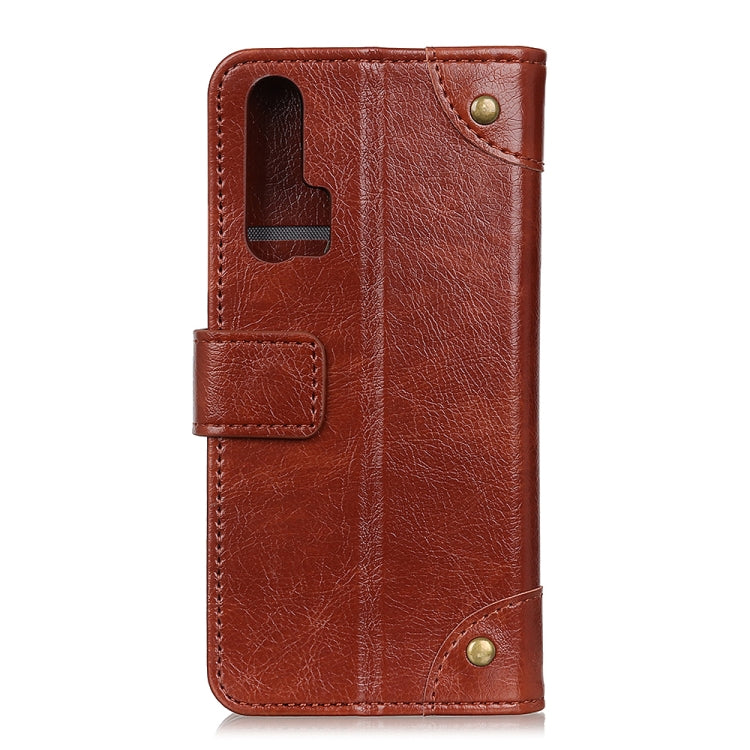 For Huawei Nova 6 Copper Buckle Nappa Texture Horizontal Flip Leather Case with Holder & Card Slots & Wallet