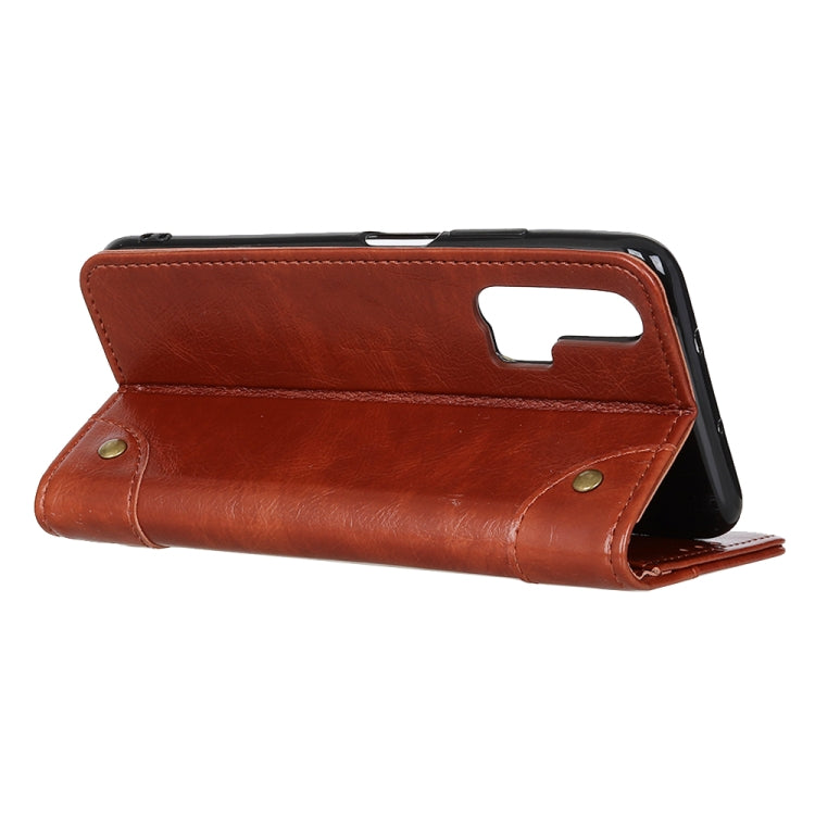 For Huawei Nova 6 Copper Buckle Nappa Texture Horizontal Flip Leather Case with Holder & Card Slots & Wallet