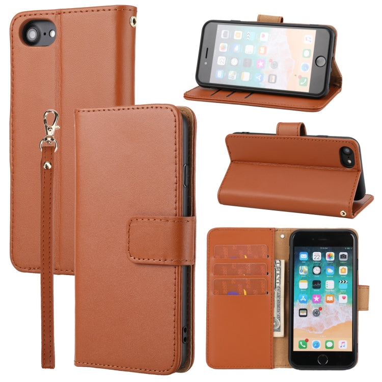 For iPhone SE 2022 / SE 2020 / 8 / 7 / 6 / 6s Plain Weave Cowhide Leather Phone Case