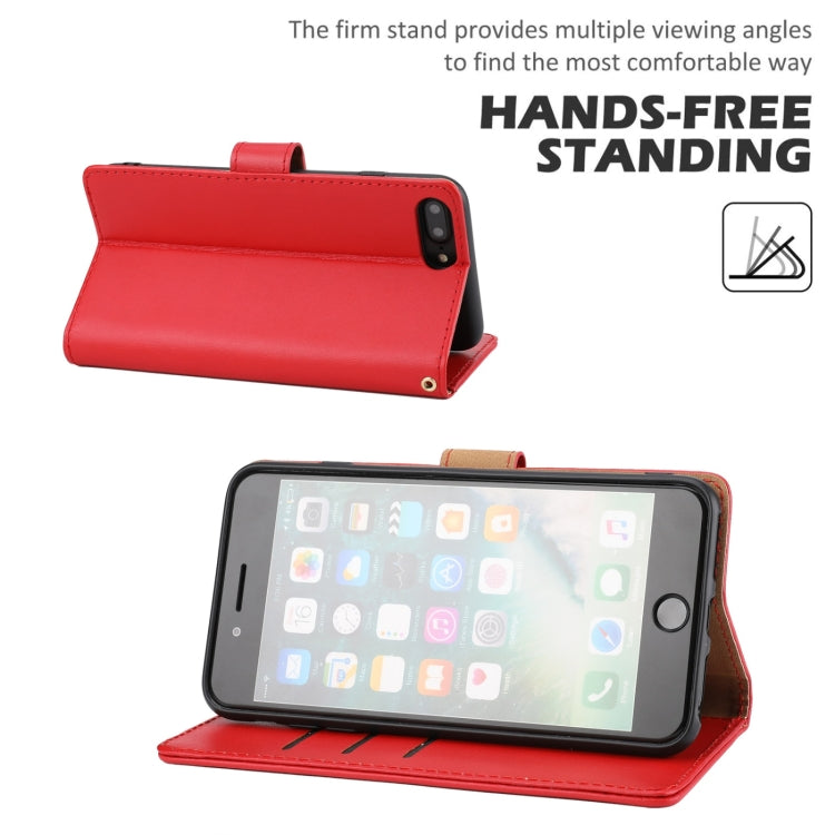 Plain Weave Cowhide Leather Phone Case For iPhone 8 Plus / 7 Plus / 6 Plus / 6s Plus