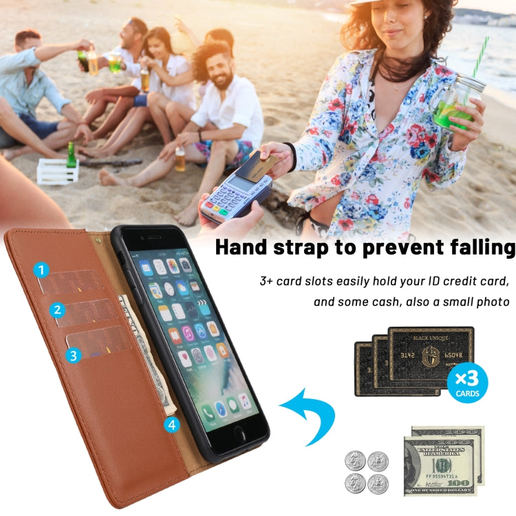 Plain Weave Cowhide Leather Phone Case For iPhone 8 Plus / 7 Plus / 6 Plus / 6s Plus