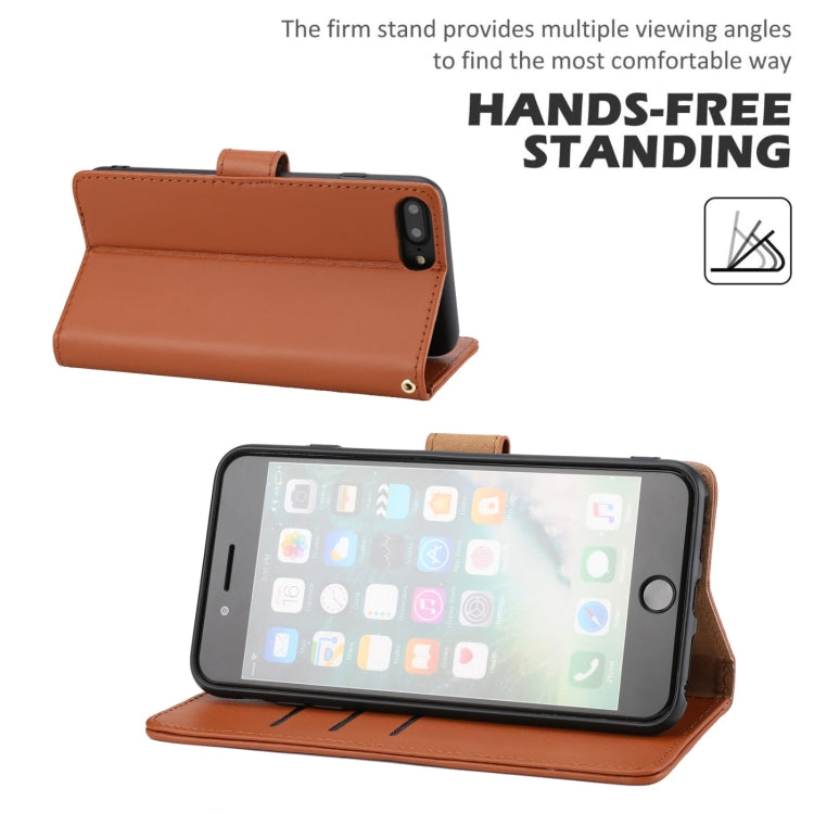 Plain Weave Cowhide Leather Phone Case For iPhone 8 Plus / 7 Plus / 6 Plus / 6s Plus