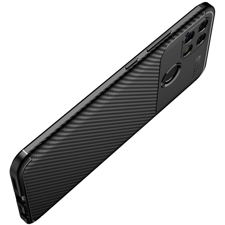 For OPPO Realme Narzo 50A Carbon Fiber Texture Shockproof TPU Phone Case