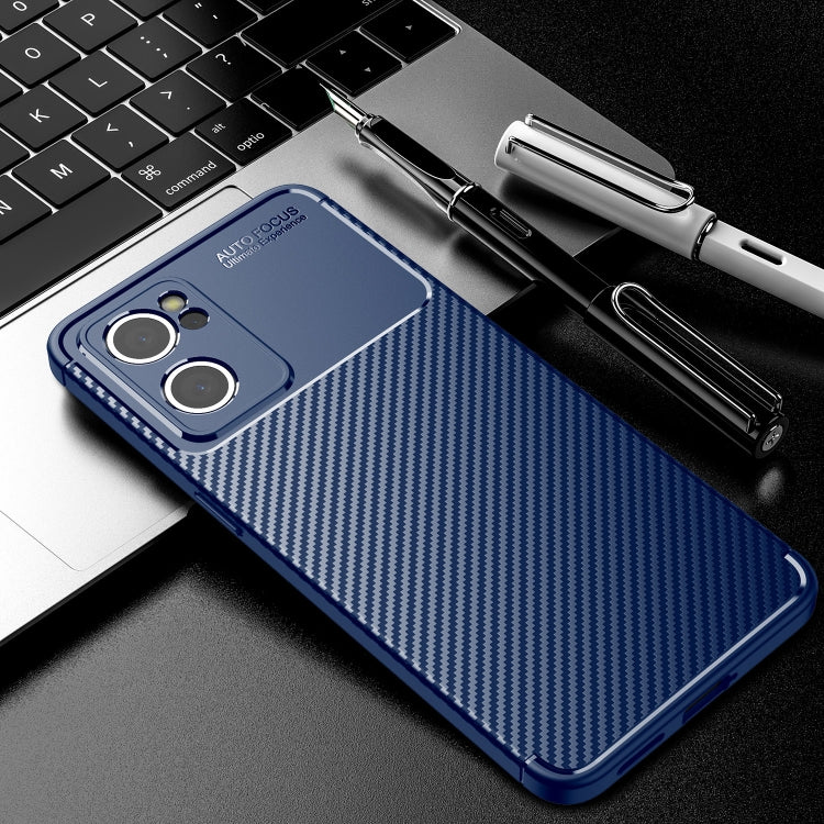 For OPPO Reno7 5G Global / Find X5 Lite Carbon Fiber Texture Shockproof TPU Phone Case