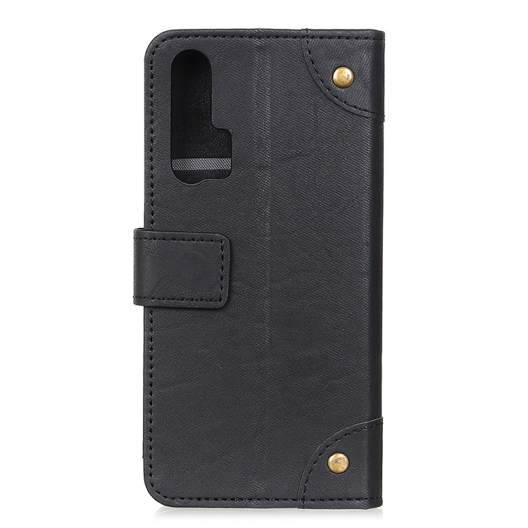 For Huawei Nova 6 Copper Buckle Retro Crazy Horse Texture Horizontal Flip Leather Case with Holder & Card Slots & Wallet