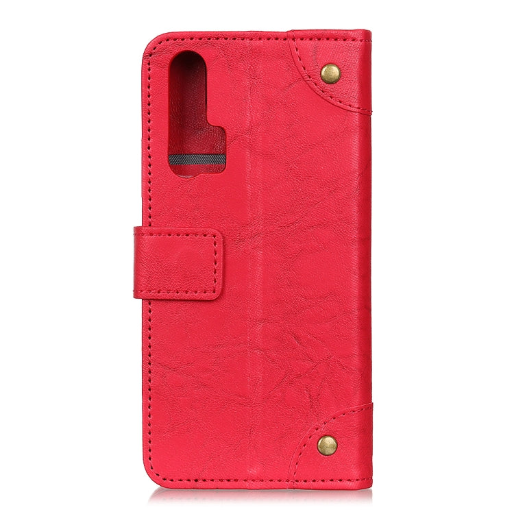 For Huawei Nova 6 Copper Buckle Retro Crazy Horse Texture Horizontal Flip Leather Case with Holder & Card Slots & Wallet