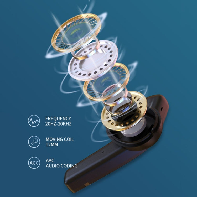 MD168 TWS Wireless Gaming Bluetooth Earphone(Black)