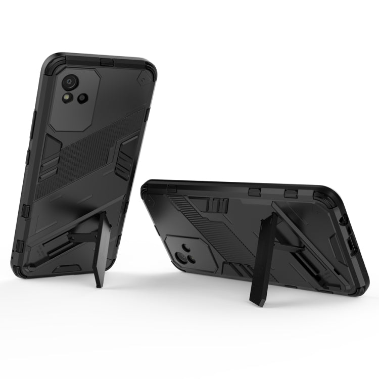 For OPPO Realme Narzo 50i Punk Armor 2 in 1 PC + TPU Shockproof Phone Case with Invisible Holder