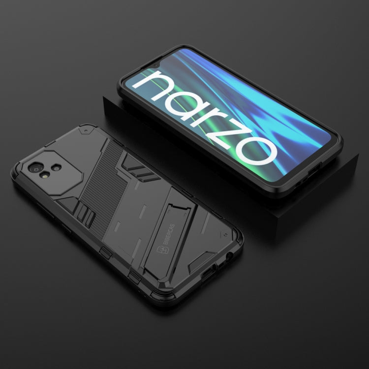 For OPPO Realme Narzo 50i Punk Armor 2 in 1 PC + TPU Shockproof Phone Case with Invisible Holder