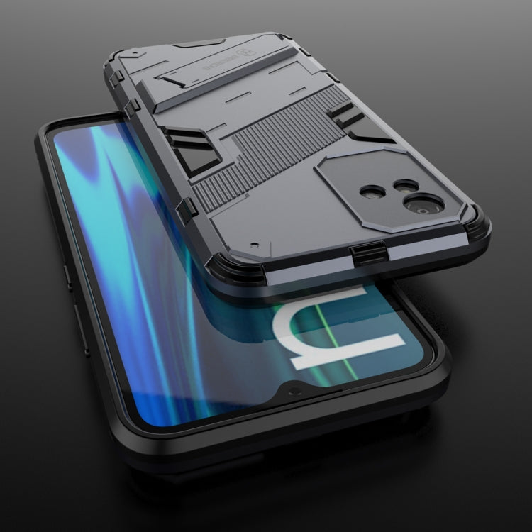 For OPPO Realme Narzo 50i Punk Armor 2 in 1 PC + TPU Shockproof Phone Case with Invisible Holder