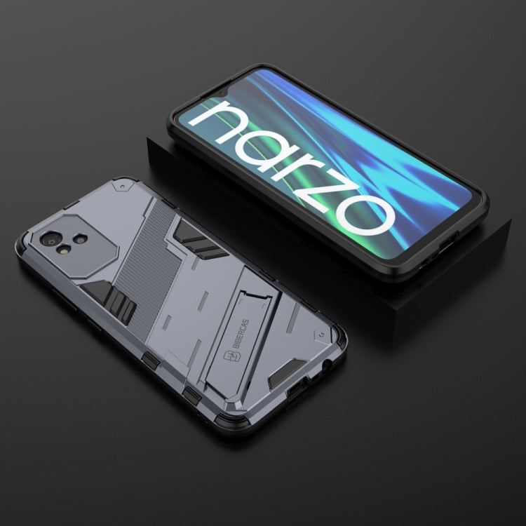 For OPPO Realme Narzo 50i Punk Armor 2 in 1 PC + TPU Shockproof Phone Case with Invisible Holder