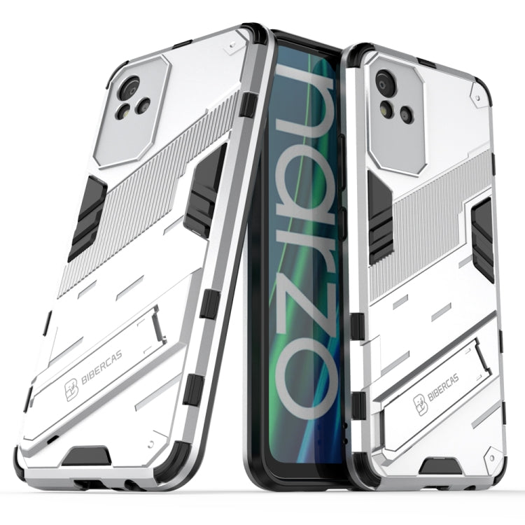 For OPPO Realme Narzo 50i Punk Armor 2 in 1 PC + TPU Shockproof Phone Case with Invisible Holder