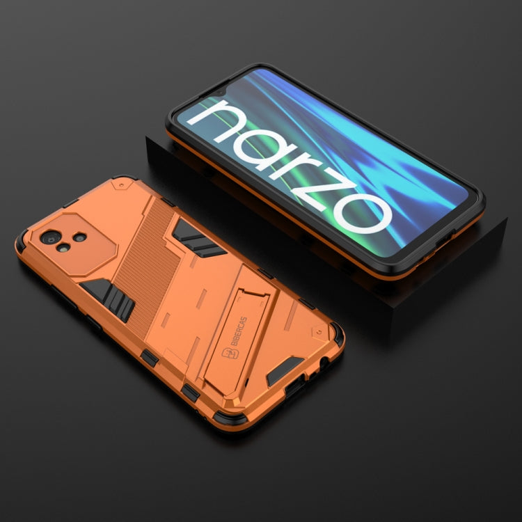 For OPPO Realme Narzo 50i Punk Armor 2 in 1 PC + TPU Shockproof Phone Case with Invisible Holder