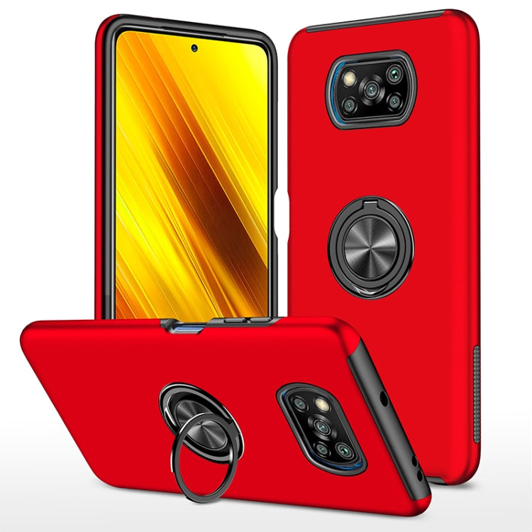 For Xiaomi Poco X3 NFC / X3 PC + TPU Magnetic Phone Case with Invisible Ring Holder