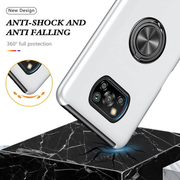 For Xiaomi Poco X3 NFC / X3 PC + TPU Magnetic Phone Case with Invisible Ring Holder
