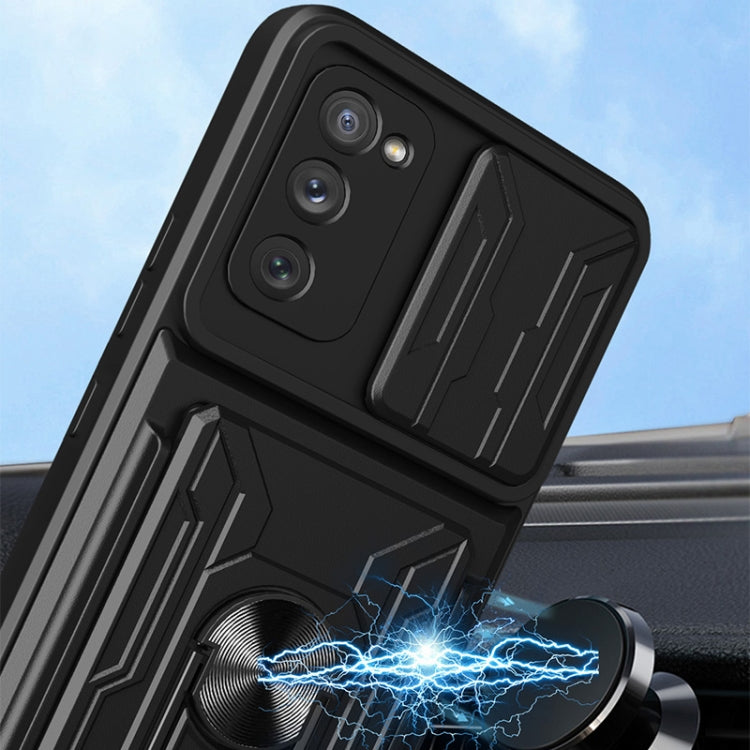 For Samsung Galaxy S20 FE Camera Cover Phone Case with Card Slot & Holder
