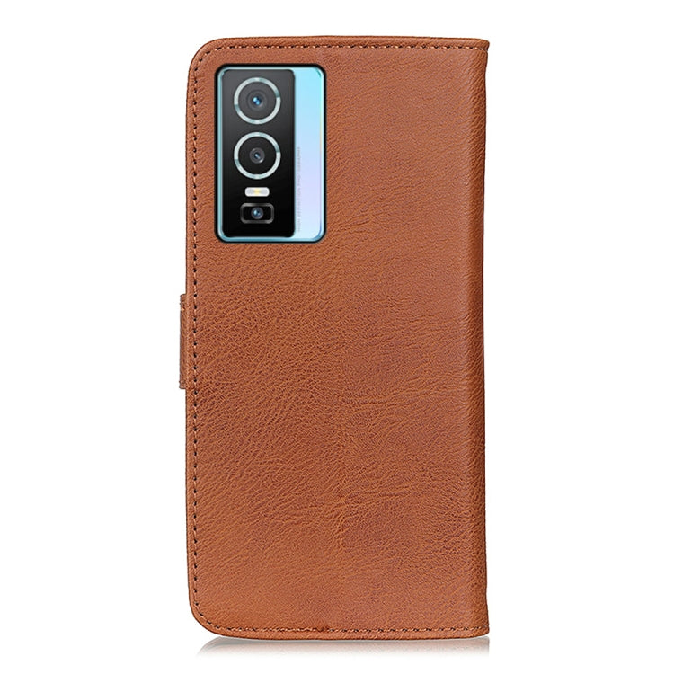 For vivo Y76 5G / Y76s 5G KHAZNEH Cowhide Texture Horizontal Flip Leather Phone Case