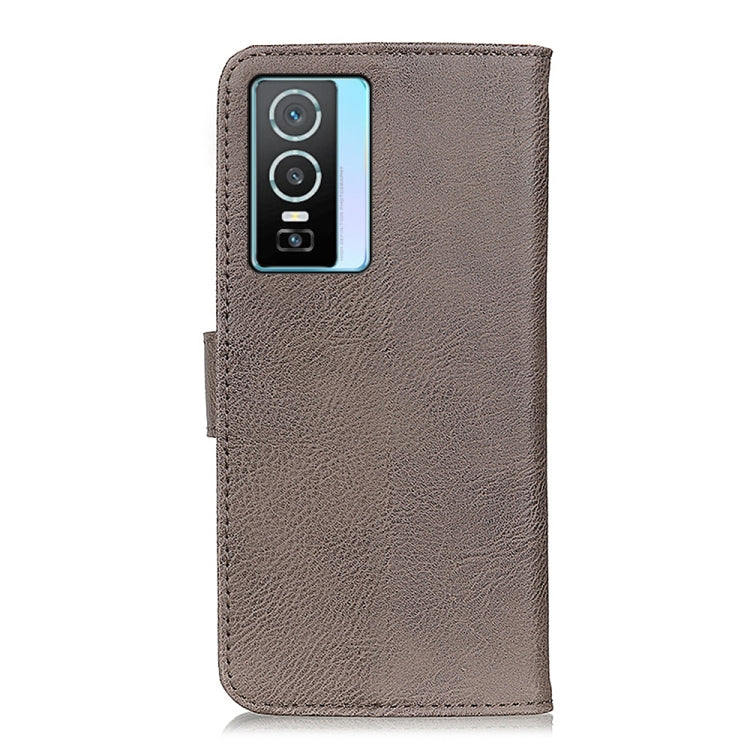 For vivo Y76 5G / Y76s 5G KHAZNEH Cowhide Texture Horizontal Flip Leather Phone Case