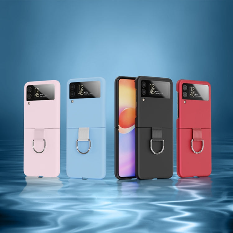 For Samsung Galaxy Z Flip3 5G Oil-sprayed Feel Ring PC Phone Case