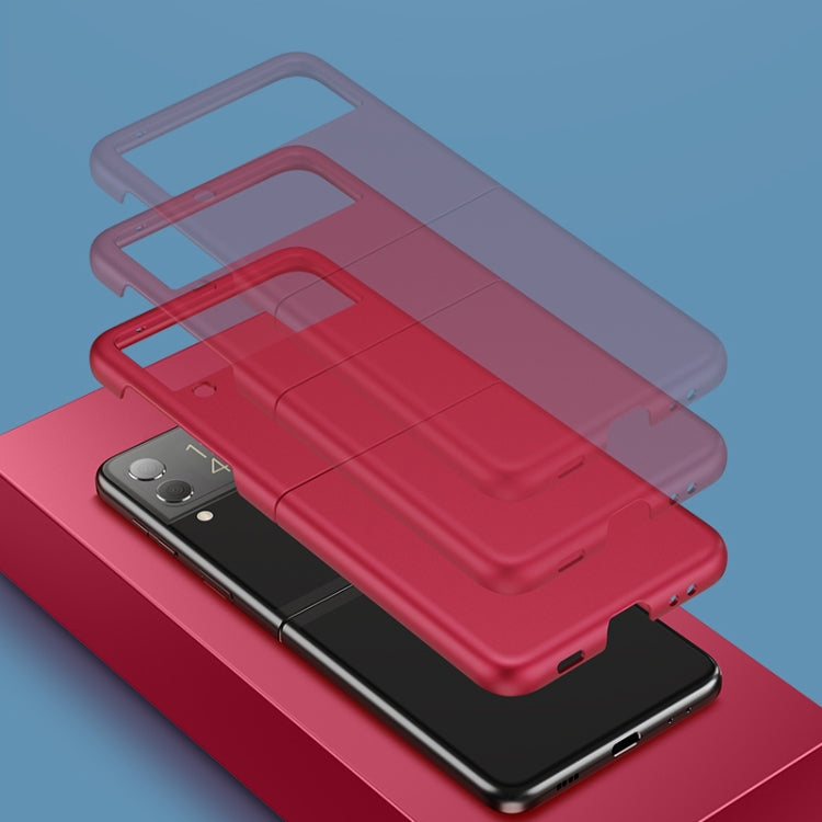 For Samsung Galaxy Z Flip3 5G Oil-sprayed Feel Ring PC Phone Case