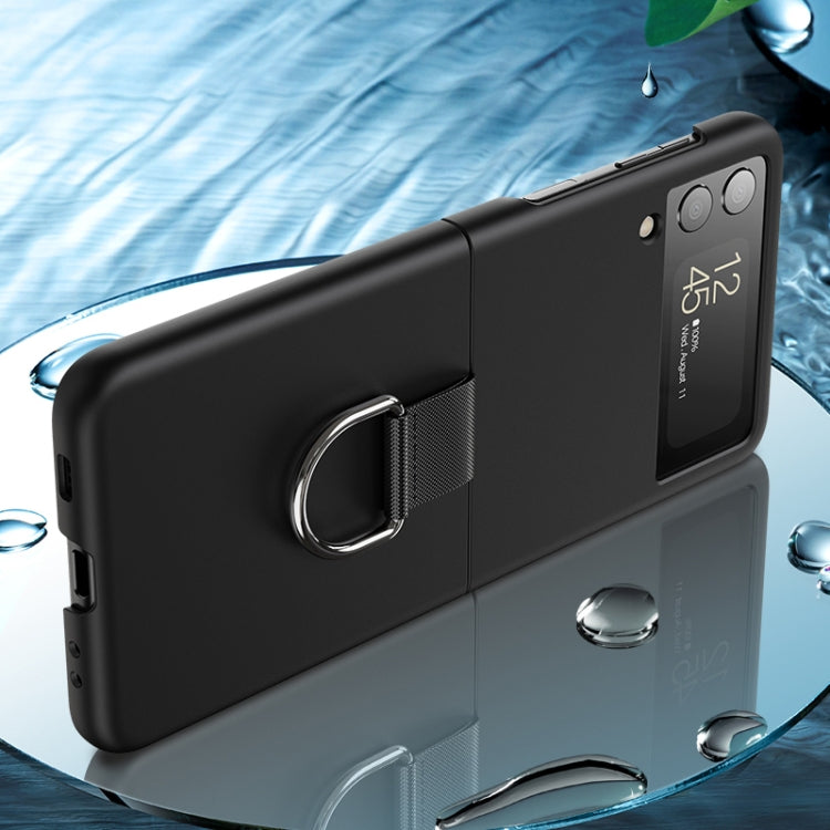 For Samsung Galaxy Z Flip3 5G Oil-sprayed Feel Ring PC Phone Case