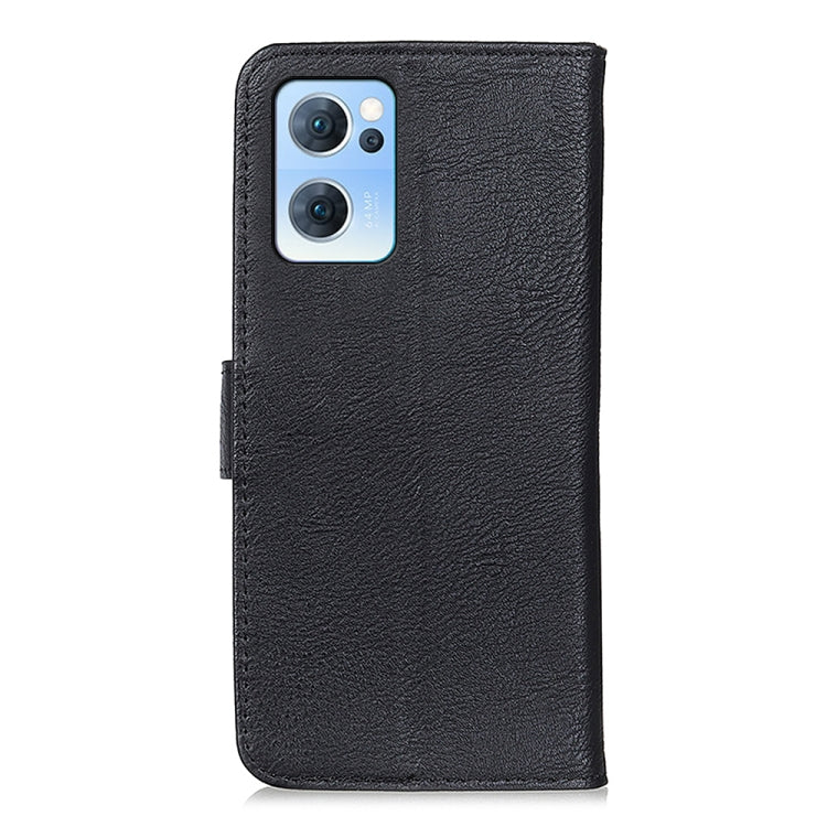 For OPPO Reno7 5G KHAZNEH Cowhide Texture Horizontal Flip Leather Phone Case