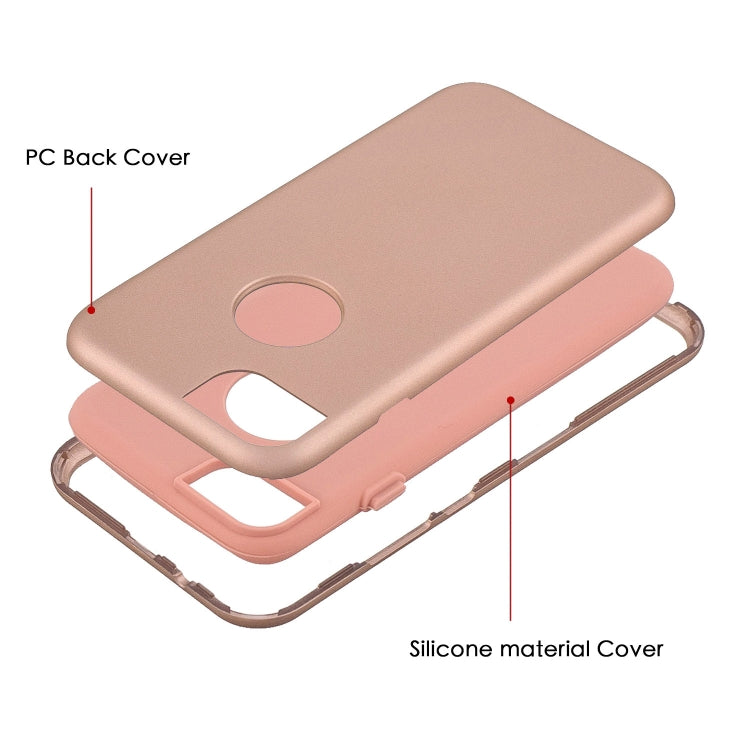 For iPhone SE 2022 / SE 2020 / 8 / 7 3 in 1 Shockproof PC + Silicon Case